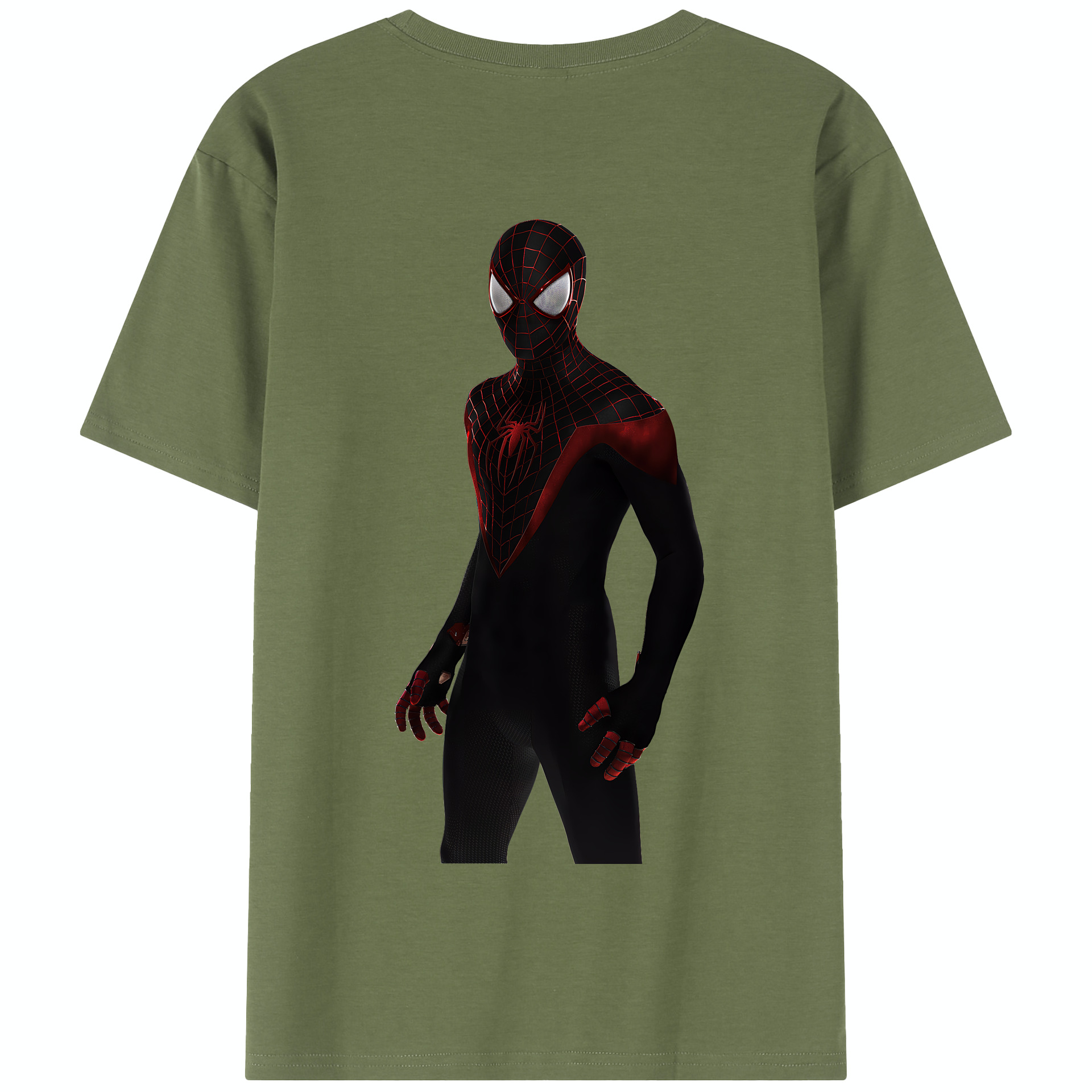 （画像用） Spider Man スパイダーマン 綿100％半袖Tシャツ（背面プリント）
